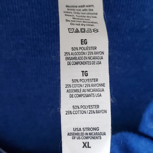 Men's Blue Hoodie Sweatshirt with Pumpkin logo Size XL - Picture 9 of 9